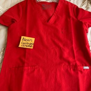 Red Figs Casma Scrub Top